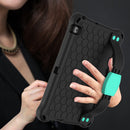 For Huawei MediaPad T3 10 Honeycomb Design EVA + PC Material Four Corner Anti Falling Flat Protective Shell With Strap(Black+Aqua)