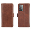 For Samsung Galaxy A52 5G / 4G Dual-side Magnetic Buckle Horizontal Flip Leather Case with Holder & Card Slots & Wallet(Brown)
