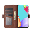 For Samsung Galaxy A52 5G / 4G Dual-side Magnetic Buckle Horizontal Flip Leather Case with Holder & Card Slots & Wallet(Brown)