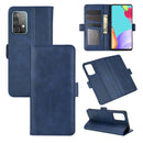 For Samsung Galaxy A52 5G / 4G Dual-side Magnetic Buckle Horizontal Flip Leather Case with Holder & Card Slots & Wallet(Dark Blue)