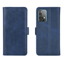 For Samsung Galaxy A52 5G / 4G Dual-side Magnetic Buckle Horizontal Flip Leather Case with Holder & Card Slots & Wallet(Dark Blue)