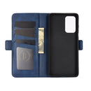 For Samsung Galaxy A52 5G / 4G Dual-side Magnetic Buckle Horizontal Flip Leather Case with Holder & Card Slots & Wallet(Dark Blue)
