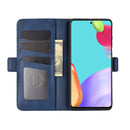 For Samsung Galaxy A52 5G / 4G Dual-side Magnetic Buckle Horizontal Flip Leather Case with Holder & Card Slots & Wallet(Dark Blue)