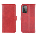 For Samsung Galaxy A52 5G / 4G Dual-side Magnetic Buckle Horizontal Flip Leather Case with Holder & Card Slots & Wallet(Red)