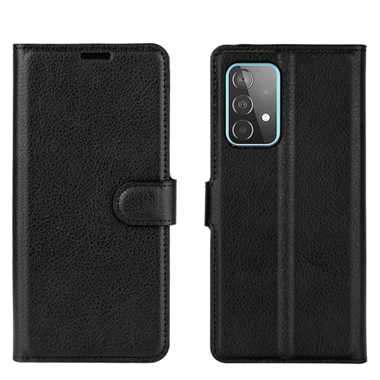 For Samsung Galaxy A52 5G / 4G Litchi Texture Horizontal Flip Protective Case with Holder & Card Slots & Wallet(Black)