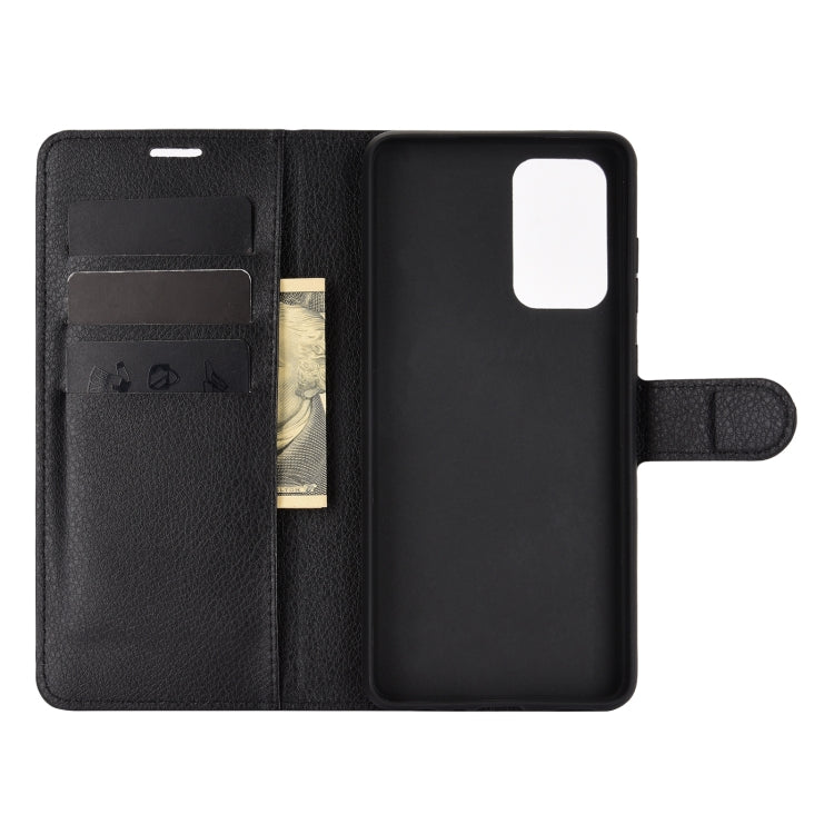 For Samsung Galaxy A52 5G / 4G Litchi Texture Horizontal Flip Protective Case with Holder & Card Slots & Wallet(Black)