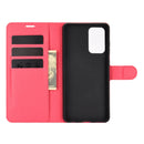 For Samsung Galaxy A52 5G / 4G Litchi Texture Horizontal Flip Protective Case with Holder & Card Slots & Wallet(Red)
