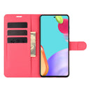 For Samsung Galaxy A52 5G / 4G Litchi Texture Horizontal Flip Protective Case with Holder & Card Slots & Wallet(Red)