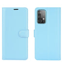 For Samsung Galaxy A52 5G / 4G Litchi Texture Horizontal Flip Protective Case with Holder & Card Slots & Wallet(Blue)