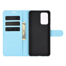 For Samsung Galaxy A52 5G / 4G Litchi Texture Horizontal Flip Protective Case with Holder & Card Slots & Wallet(Blue)