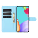 For Samsung Galaxy A52 5G / 4G Litchi Texture Horizontal Flip Protective Case with Holder & Card Slots & Wallet(Blue)