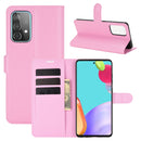 For Samsung Galaxy A52 5G / 4G Litchi Texture Horizontal Flip Protective Case with Holder & Card Slots & Wallet(Pink)