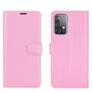 For Samsung Galaxy A52 5G / 4G Litchi Texture Horizontal Flip Protective Case with Holder & Card Slots & Wallet(Pink)