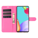 For Samsung Galaxy A52 5G / 4G Litchi Texture Horizontal Flip Protective Case with Holder & Card Slots & Wallet(Rose red)