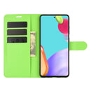 For Samsung Galaxy A52 5G / 4G Litchi Texture Horizontal Flip Protective Case with Holder & Card Slots & Wallet(Green)