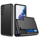 For Samsung Galaxy S21 5G Shockproof Armor Protective Case with Card Slot(Black)