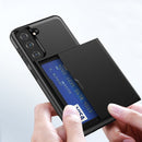 For Samsung Galaxy S21+ 5G Shockproof Armor Protective Case with Card Slot(Silver)