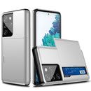 For Samsung Galaxy S21 Ultra 5G Shockproof Armor Protective Case with Card Slot(White)