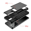 For Samsung Galaxy S21 Ultra 5G Shockproof Armor Protective Case with Card Slot(Dark Blue)