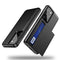 For Samsung Galaxy S21 Ultra 5G Shockproof Armor Protective Case with Card Slot(Army Green)