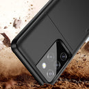 For Samsung Galaxy S21 Ultra 5G Shockproof Armor Protective Case with Card Slot(Army Green)