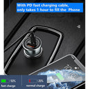 XJ-038 PD + QC3.0 Dual Port Fast Charging Car Charger