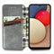 For Samsung Galaxy A02s(US Edition) Cubic Grid Pressed Horizontal Flip Magnetic PU Leather Case with Holder & Card Slots & Wallet(Gray)