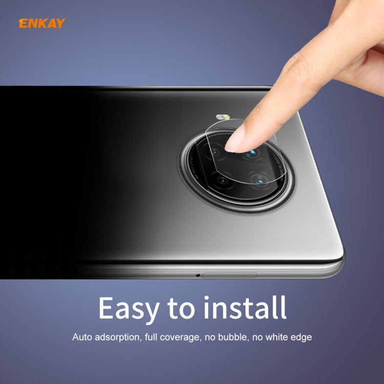 For Xiaomi Redmi Note 9 Pro 5G ENKAY Hat-Prince 0.2mm 9H 2.15D Round Edge Rear Camera Lens Tempered Glass Film