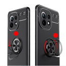 For Xiaomi Mi 11 Metal Ring Holder 360 Degree Rotating TPU Case(Black+Red)