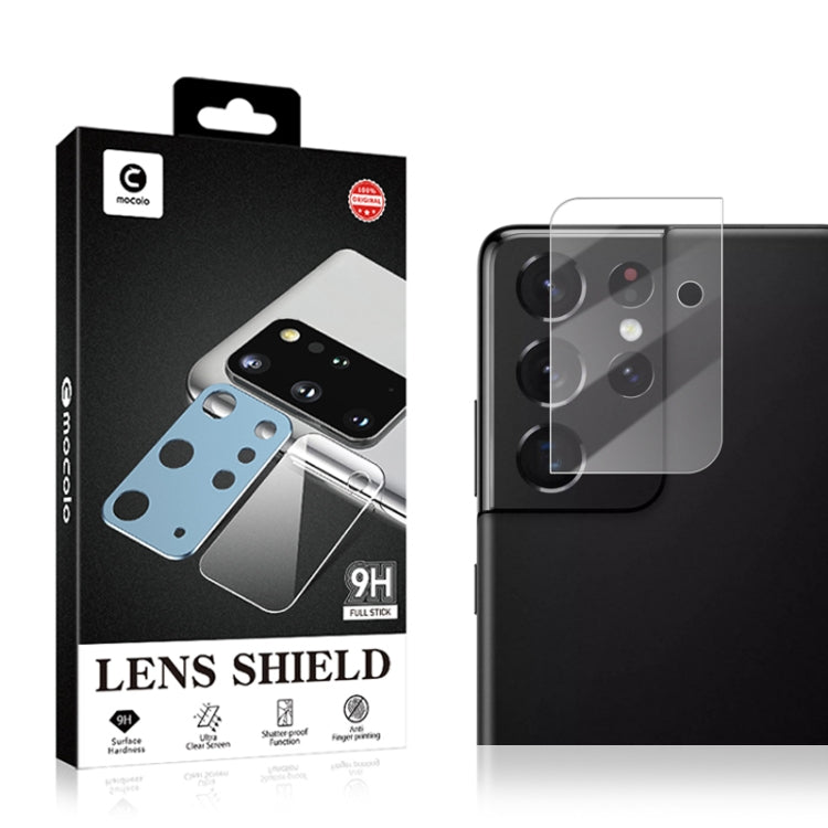 For Samsung Galaxy S21 mocolo 0.15mm 9H 2.5D Round Edge Rear Camera Lens Tempered Glass Film(Clear)