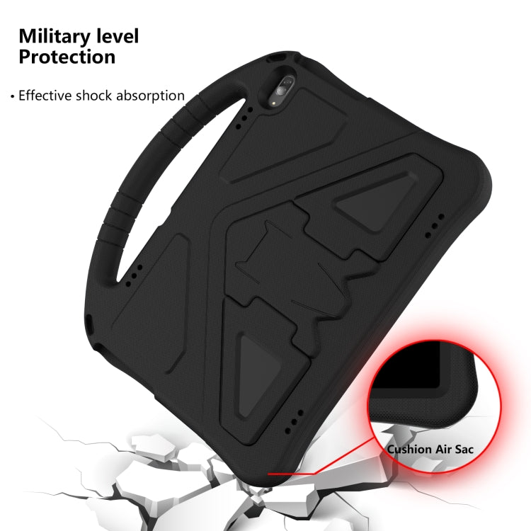 For Huawei MediaPad T5 10.1 EVA Flat Anti Falling Protective Case Shell with Holder(Black)