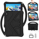 For Huawei MediaPad T5 10.1 EVA Flat Anti Falling Protective Case Shell with Holder(Black)