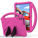For Huawei MediaPad T5 10.1 EVA Flat Anti Falling Protective Case Shell with Holder(RoseRed)
