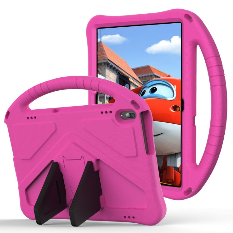 For Huawei MediaPad T5 10.1 EVA Flat Anti Falling Protective Case Shell with Holder(RoseRed)