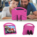 For Huawei MediaPad T5 10.1 EVA Flat Anti Falling Protective Case Shell with Holder(RoseRed)