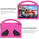 For Huawei MediaPad T5 10.1 EVA Flat Anti Falling Protective Case Shell with Holder(RoseRed)