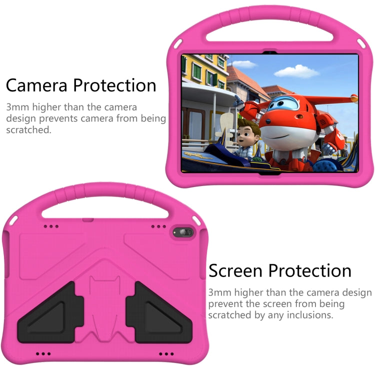 For Huawei MediaPad T5 10.1 EVA Flat Anti Falling Protective Case Shell with Holder(RoseRed)