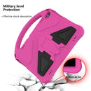 For Huawei MediaPad T5 10.1 EVA Flat Anti Falling Protective Case Shell with Holder(RoseRed)