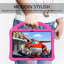 For Huawei MediaPad T5 10.1 EVA Flat Anti Falling Protective Case Shell with Holder(RoseRed)