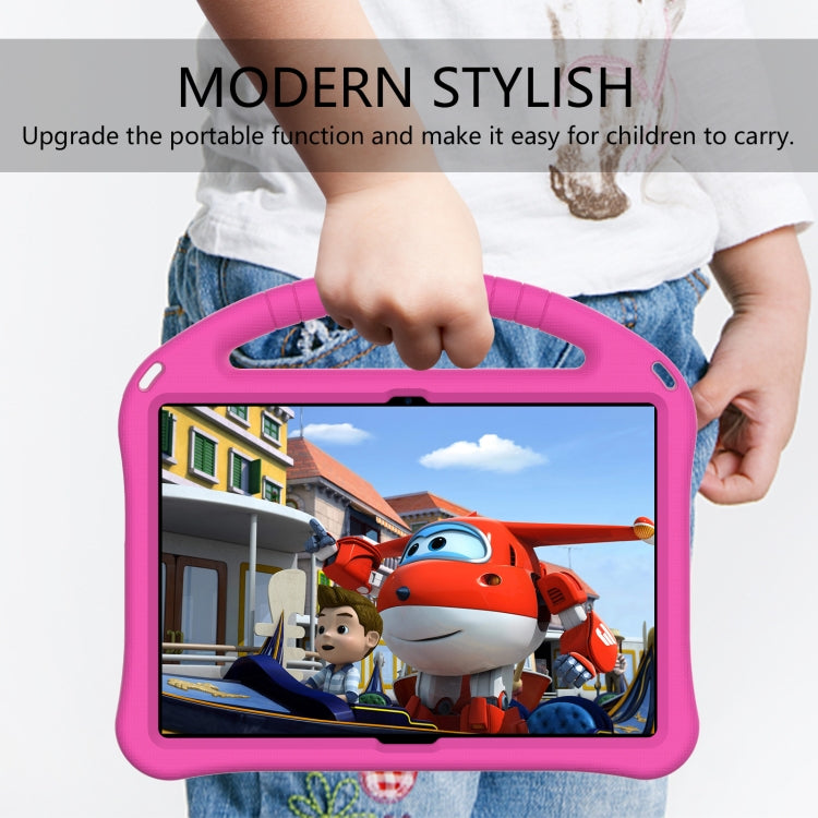 For Huawei MediaPad T5 10.1 EVA Flat Anti Falling Protective Case Shell with Holder(RoseRed)