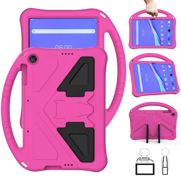 For Lenovo Tab M10 TB-X505F EVA Flat Anti Falling Protective Case Shell with Holder(Rose Red)