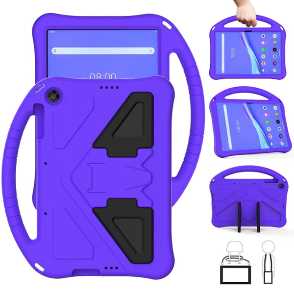 For Lenovo Tab M10 TB-X505F EVA Flat Anti Falling Protective Case Shell with Holder(Purple)