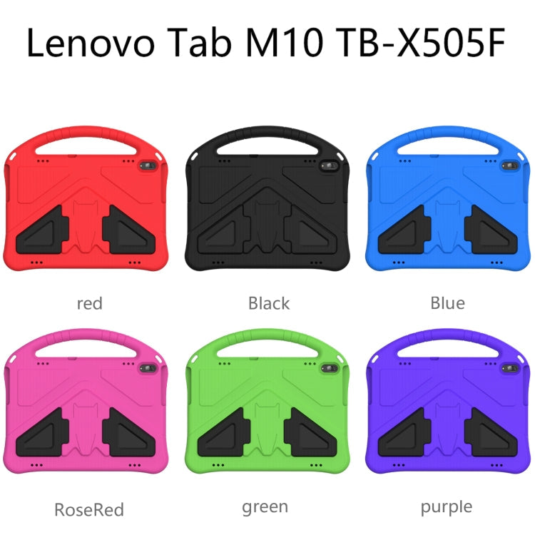 For Lenovo Tab M10 TB-X505F EVA Flat Anti Falling Protective Case Shell with Holder(Black)