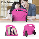 For Huawei MediaPad T10S 10.1/T10 9.7 Thumb Bracket EVA Shockproof Tablet Case(RoseRed)