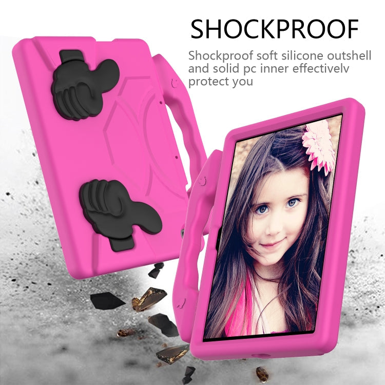 For Huawei MediaPad T10S 10.1/T10 9.7 Thumb Bracket EVA Shockproof Tablet Case(RoseRed)
