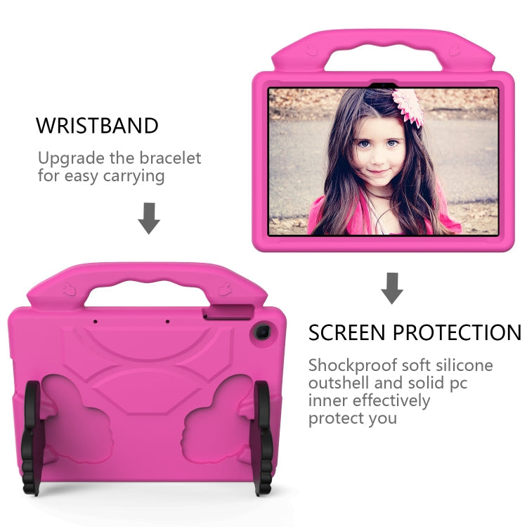 For Huawei MediaPad T10S 10.1/T10 9.7 Thumb Bracket EVA Shockproof Tablet Case(RoseRed)
