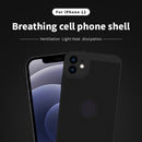 MOFi Honeycomb Texture Breathable PC Shockproof Protective Back Cover Case For iPhone 12(Black)