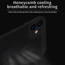 MOFi Honeycomb Texture Breathable PC Shockproof Protective Back Cover Case For iPhone 12(Black)