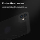 MOFi Honeycomb Texture Breathable PC Shockproof Protective Back Cover Case For iPhone 12(Black)