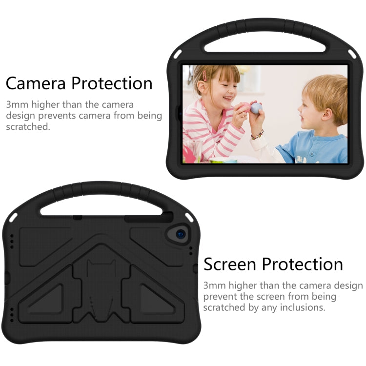 For Lenovo M10 Plus X606 / Tab K10 2021 TB-X6C6F / TB-X6C6L /TB-X6C6X EVA Flat Anti Falling Protective Case Shell with Holder(Black)